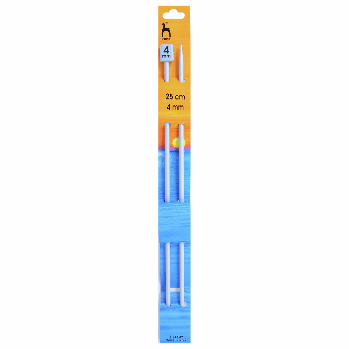 PONY Classic Single-Ended Knitting Pins - 25cm x 4mm