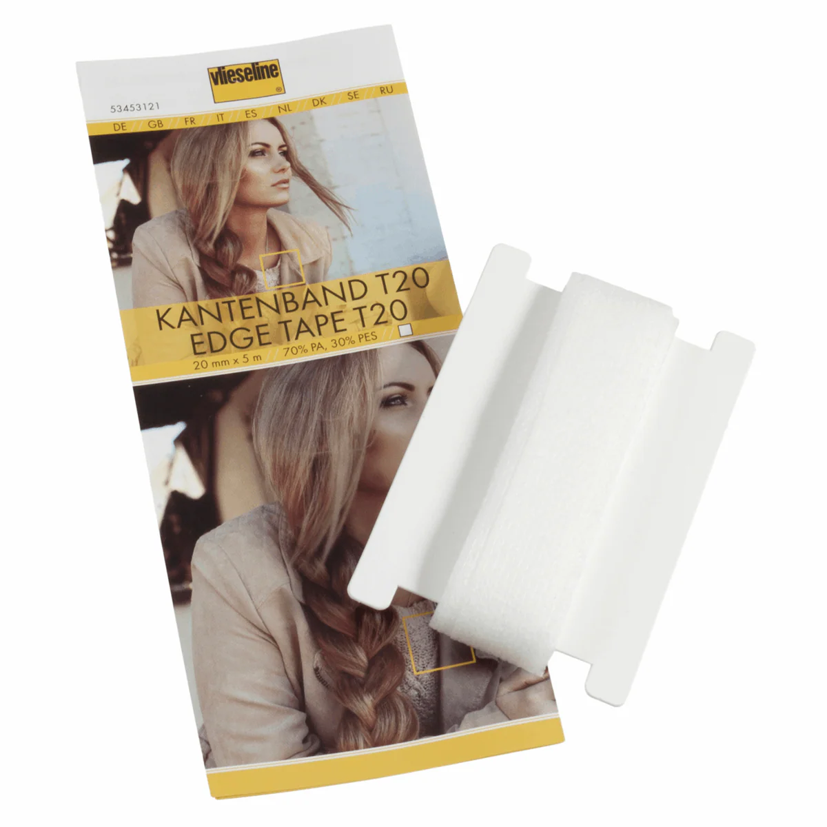 Vlieseline Iron-On White Edge Tape 5m x 20mm