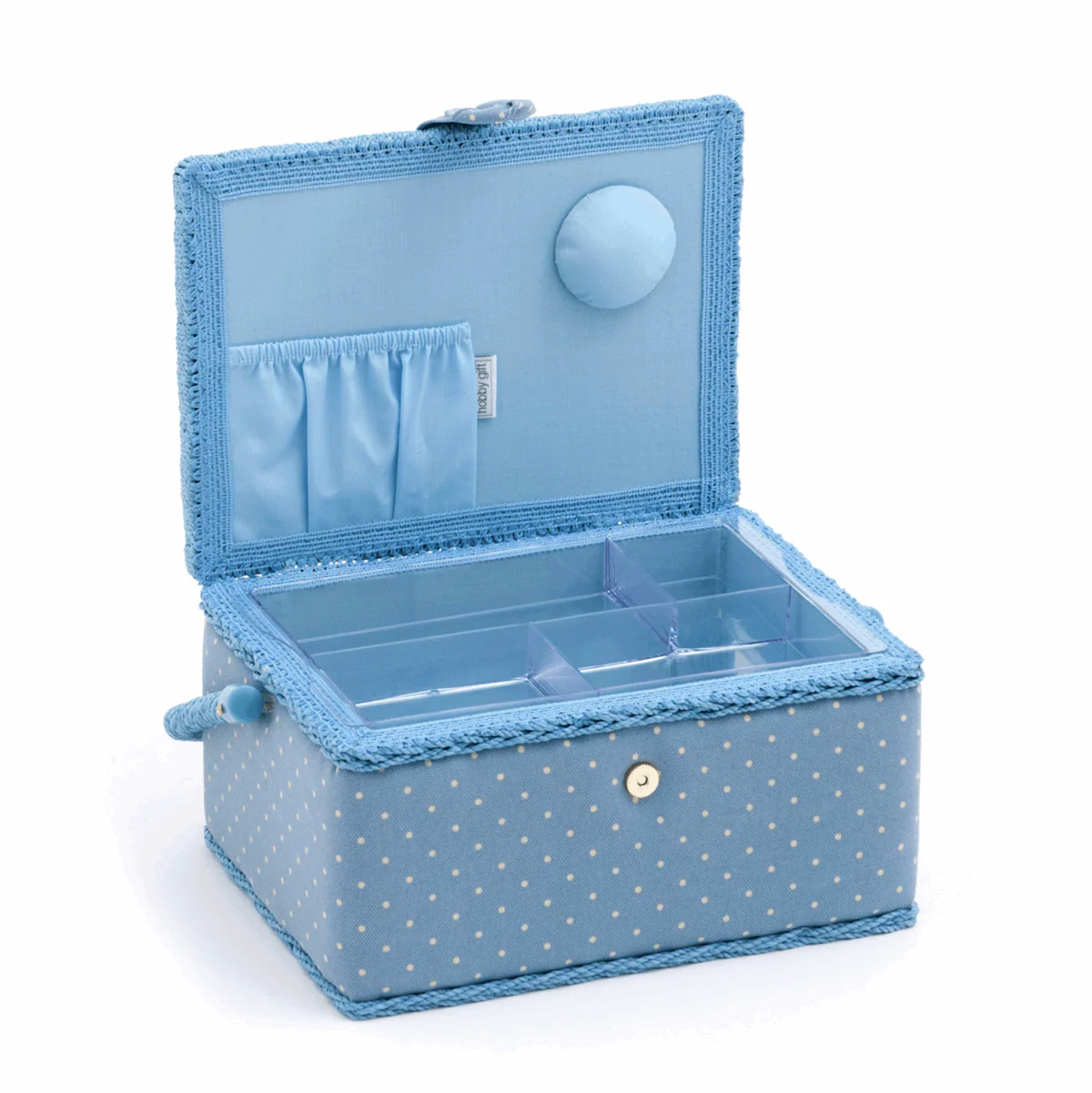 Cornflower Mini Polka Dot Sewing Box - Medium - Image 2