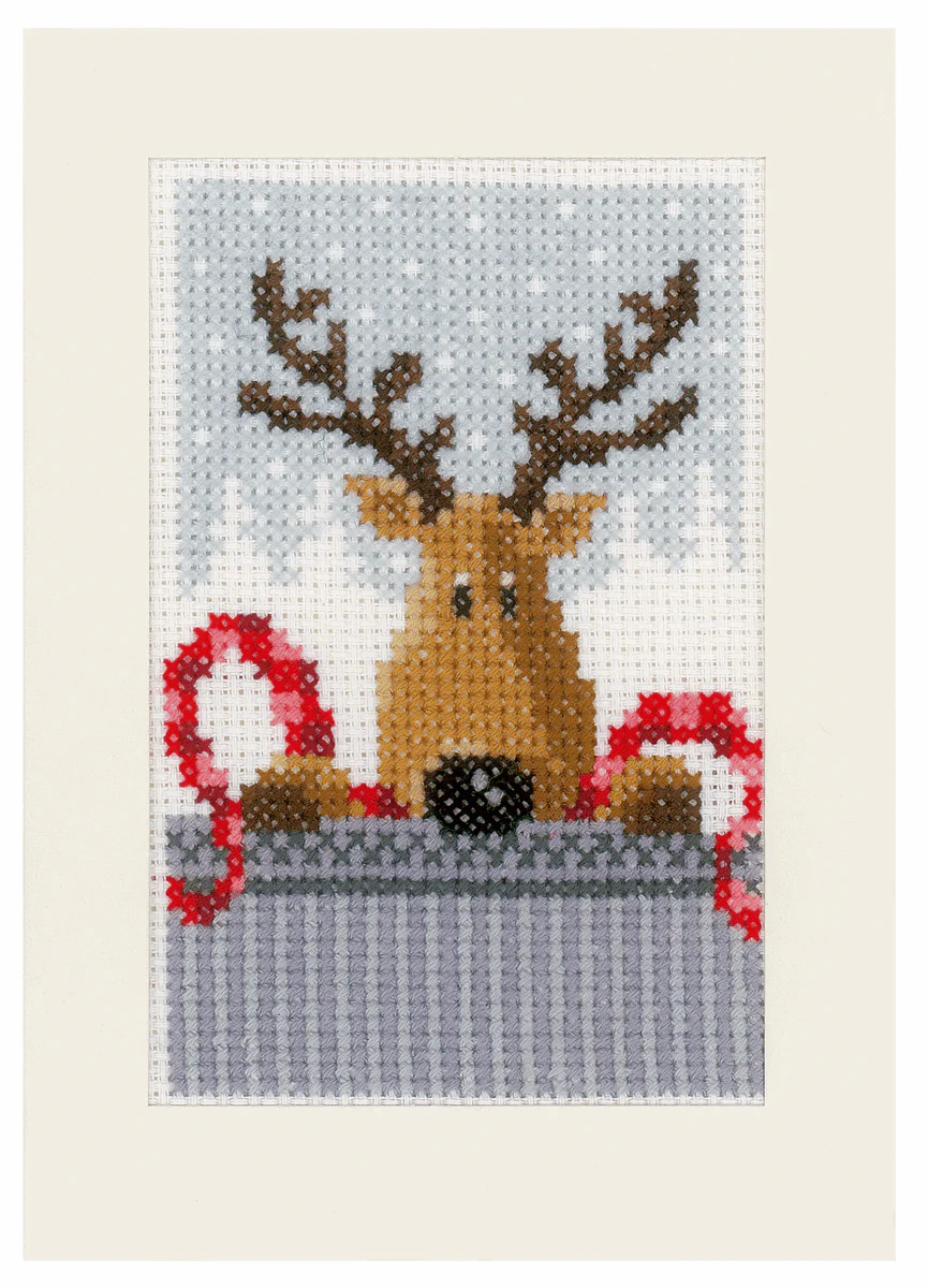 Counted Cross Stitch Greeting Card Kit - Xmas Buddies - Image 3