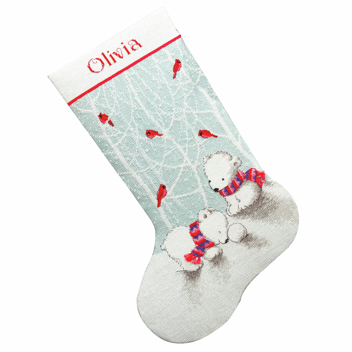 Counted Cross Stitch Stocking Kit - Snow Bears