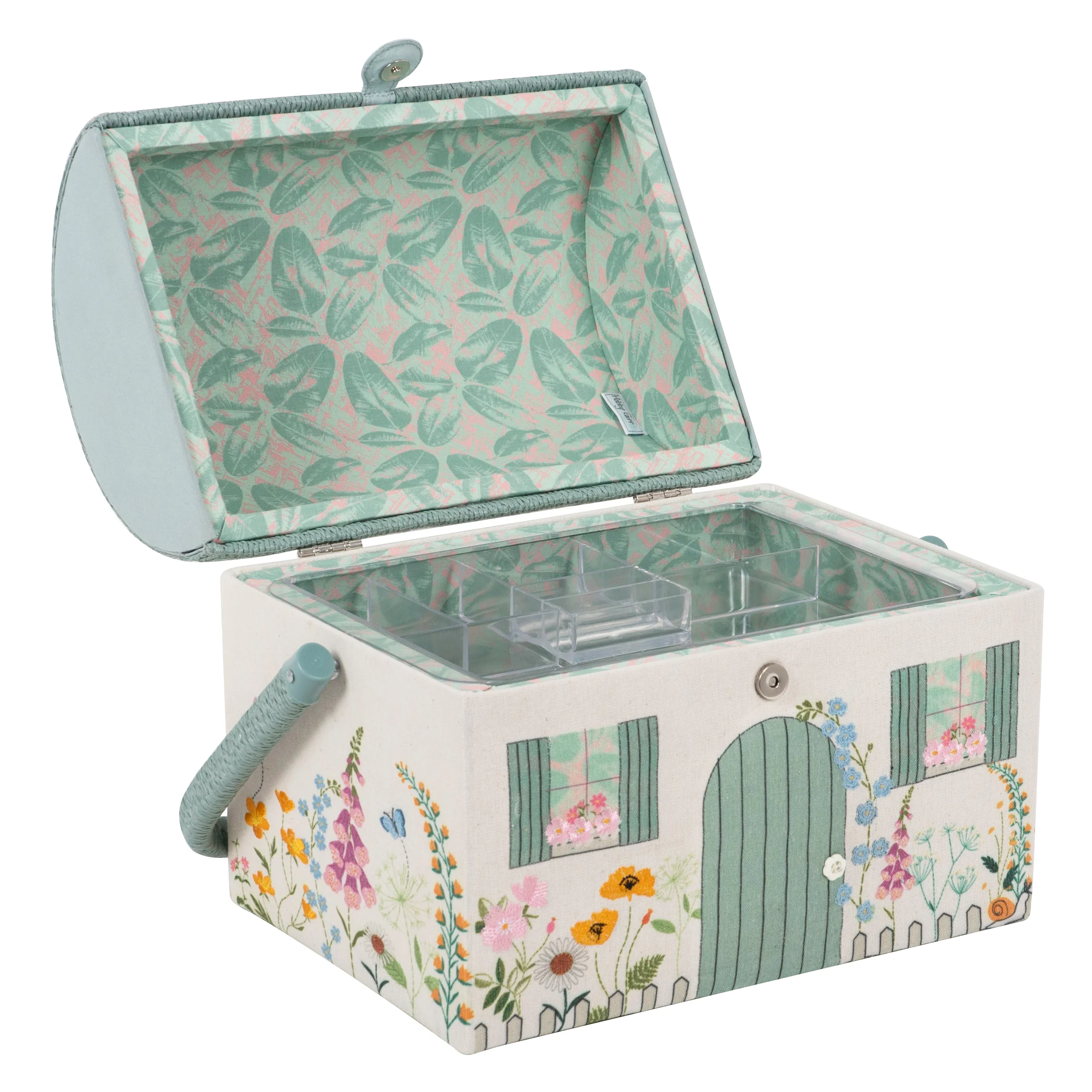Country Cottage Embroidered Sewing Box - Image 4