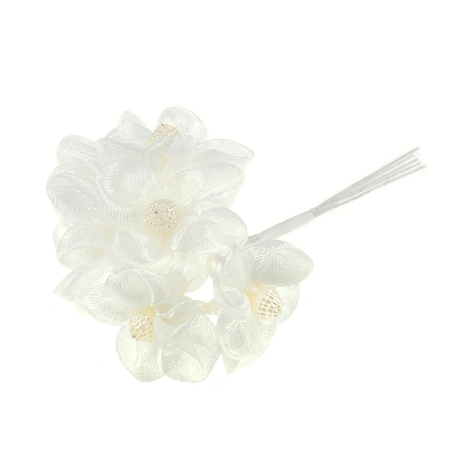 Mini Cream Beehive Blossom Spray - 40mm (Pack of 6 Stems) - Image 2
