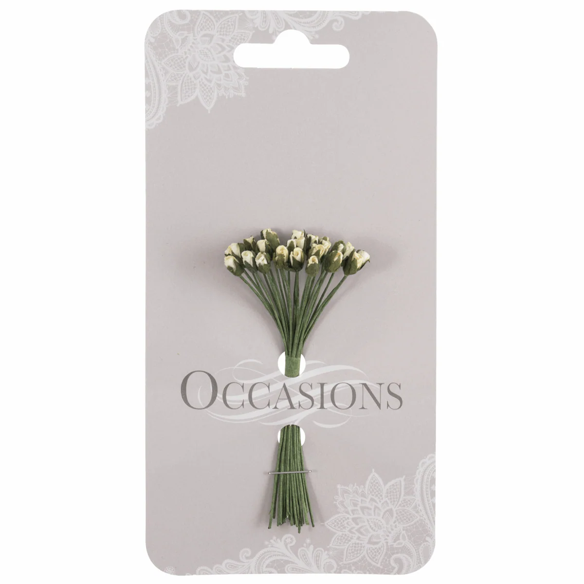 Cream Paper Mini Rose Bud Spray - 3mm (Pack of 24)