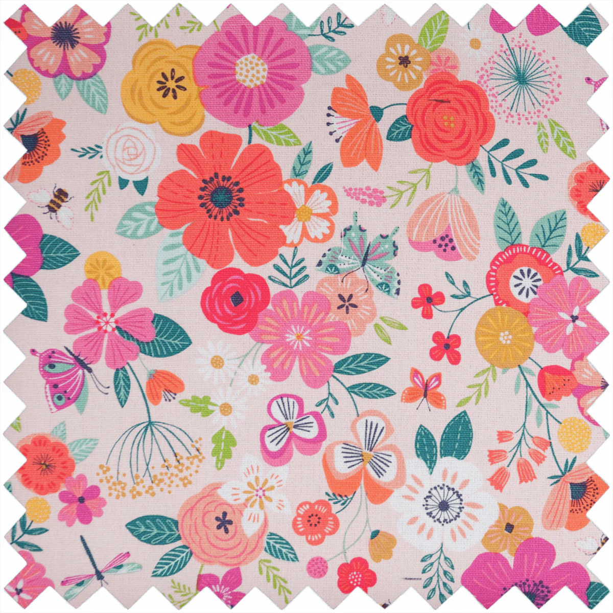 Deluxe Craft Bag - Pink Floral Garden (Matt PVC) - Image 2