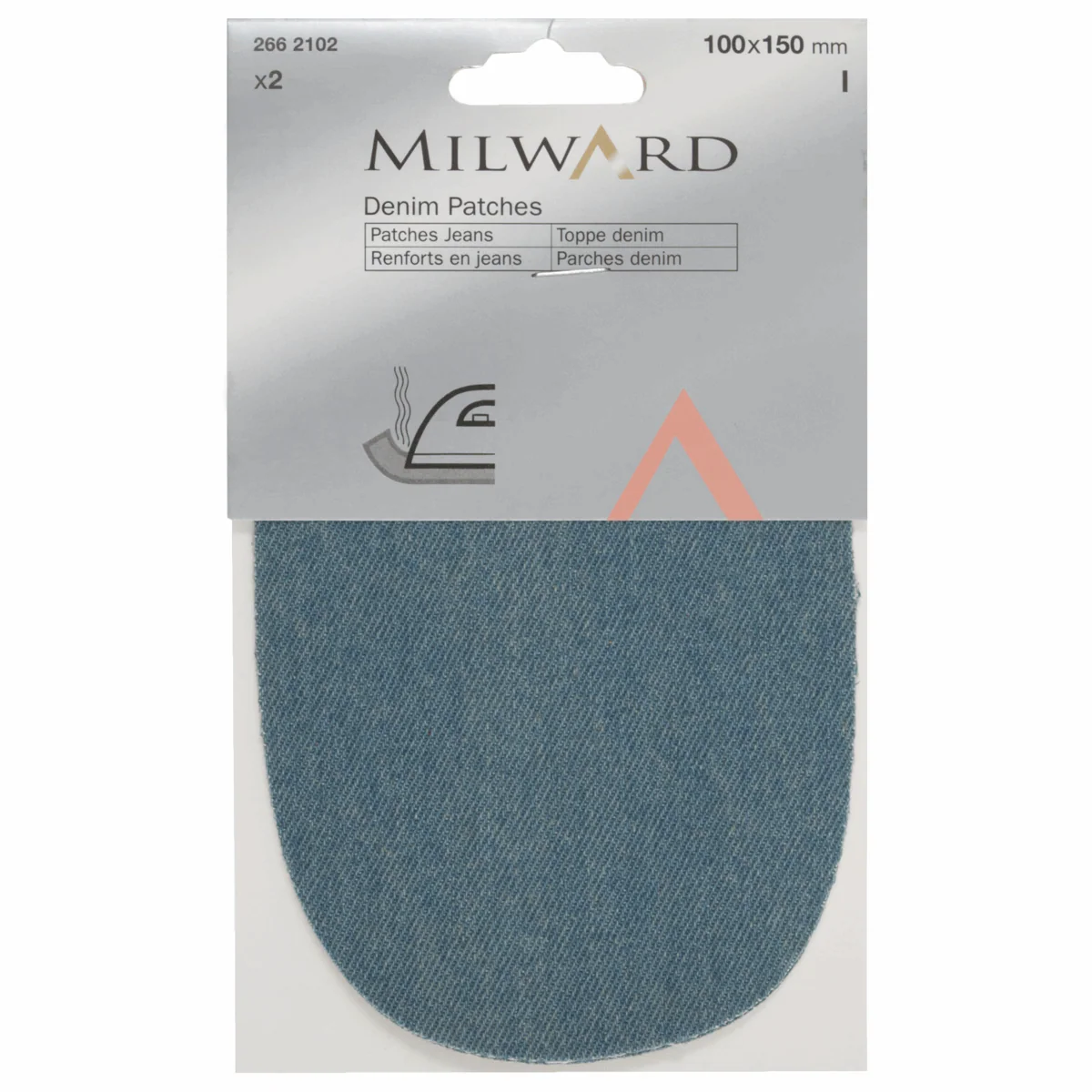 Denim Iron-On Patches - 100 x 150mm Light Blue
