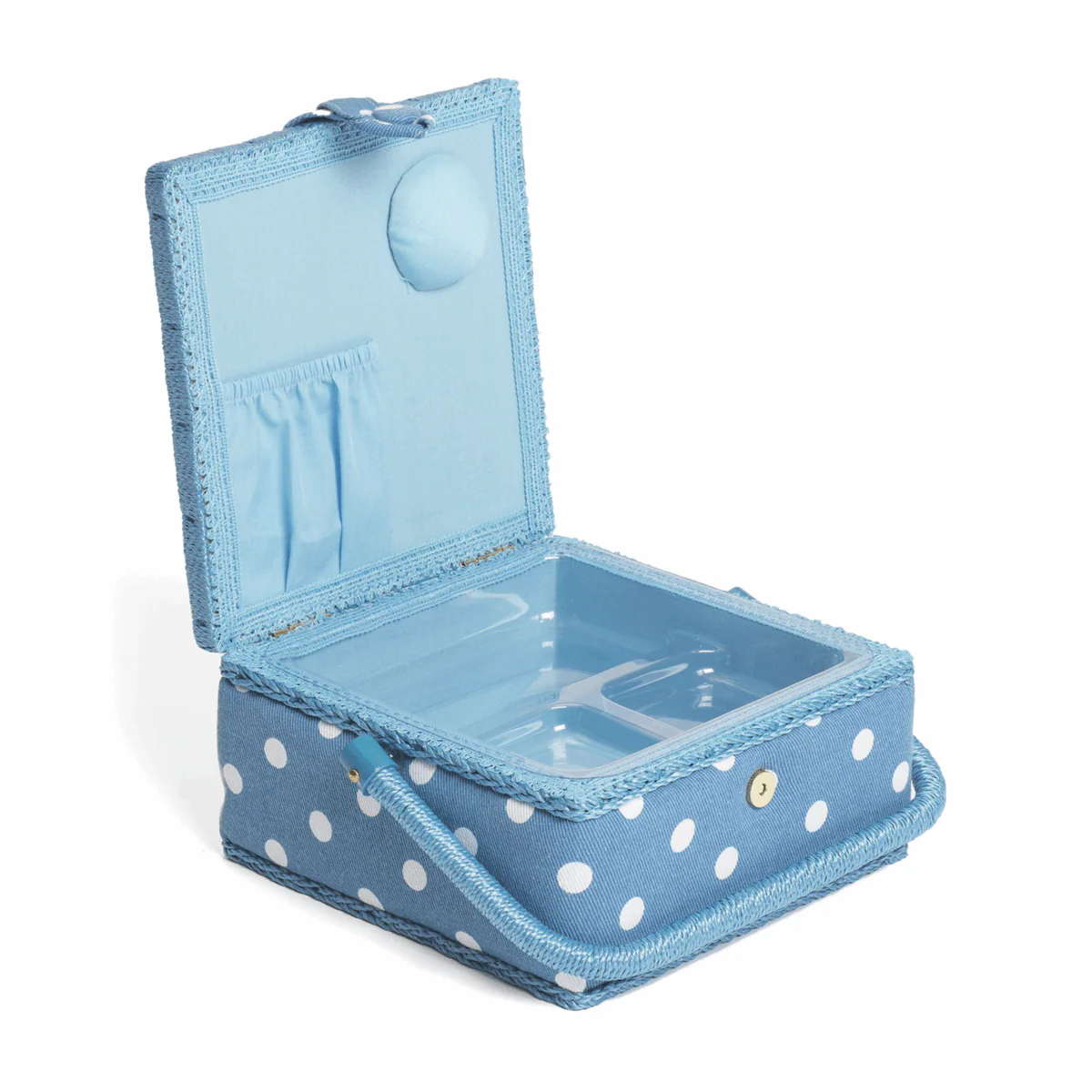 Denim Spot Sewing Box - Small Square - Image 2
