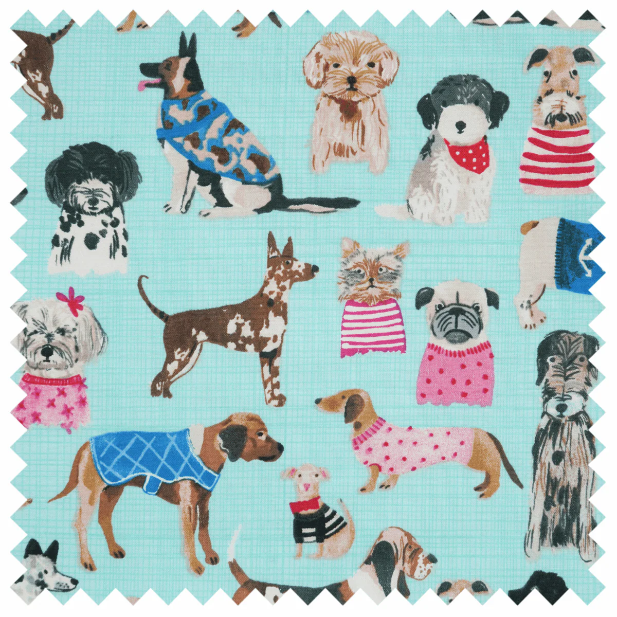 Dogs in Jumpers Sewing Box - Small Oval - Image 3