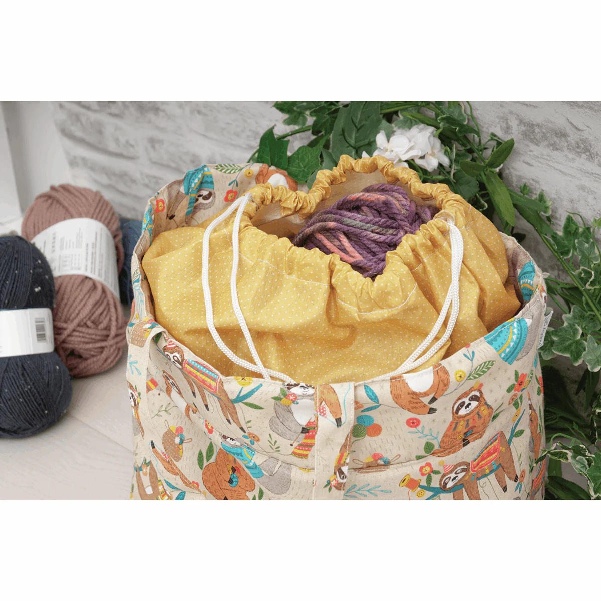 Drawstring Craft Bag - Sloth - Image 4