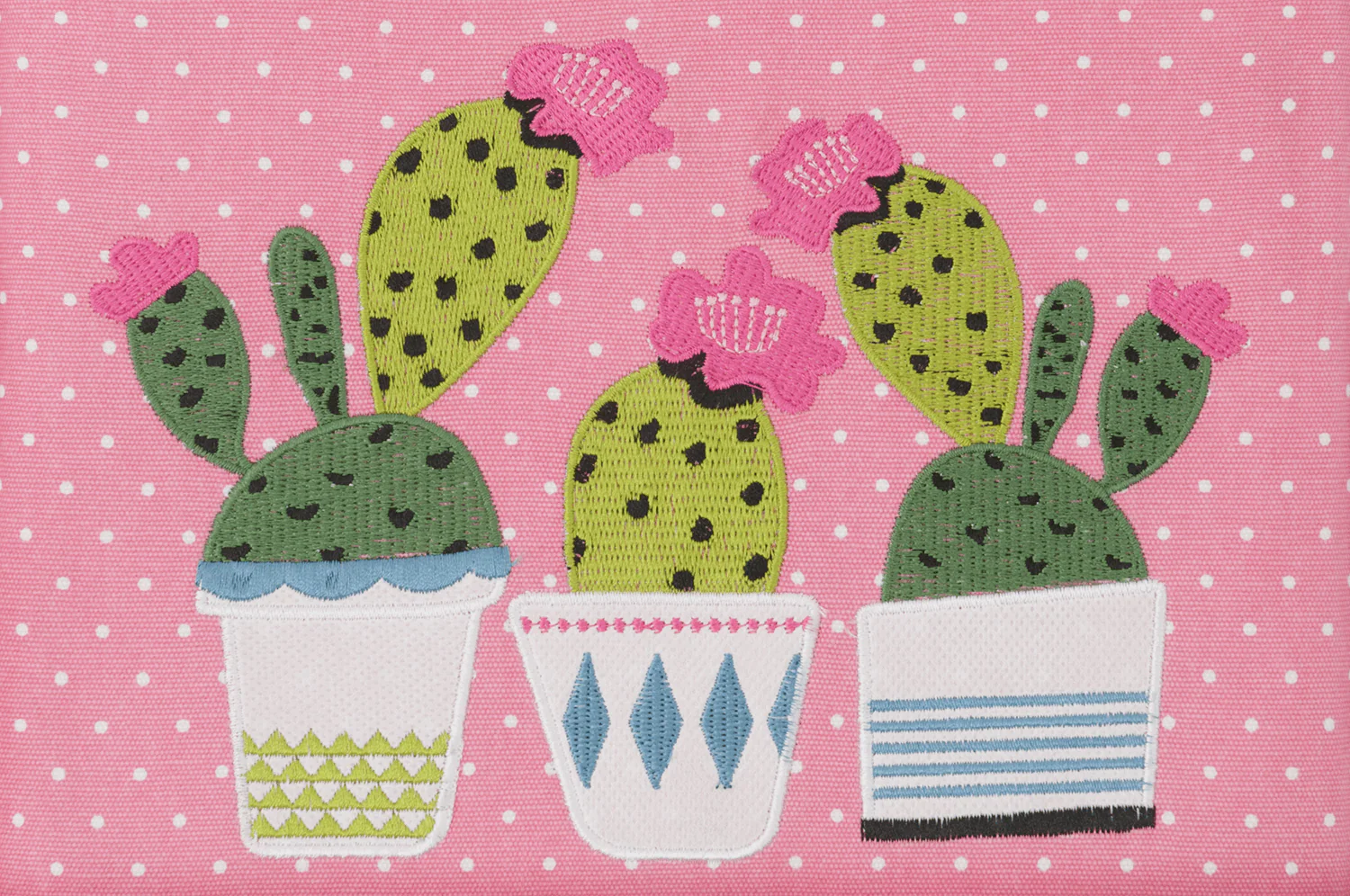 Embroidered Cactus Sewing Box - Medium - Image 3
