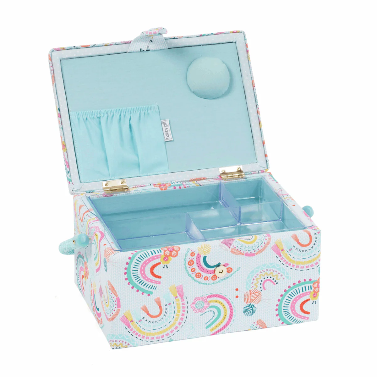 Embroidered Rainbow Sewing Box - Medium - Image 2