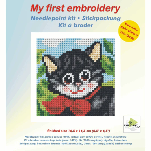 My First Embroidery Needlepoint Kit - Pussy Cat - Image 2