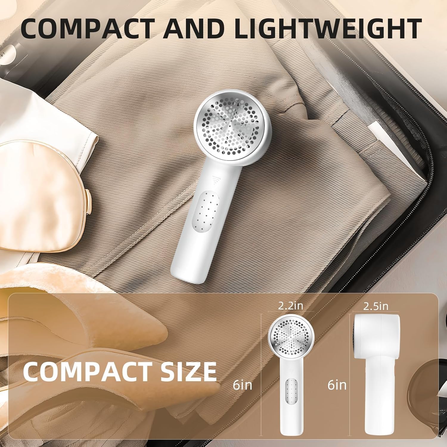 Electric Fabric Shaver - Professional Lint Remover * Singer Sewing Outlet Exclusive Offer * Rechargeable Lint Remover, Shaver, Defuzzer - Image 3
