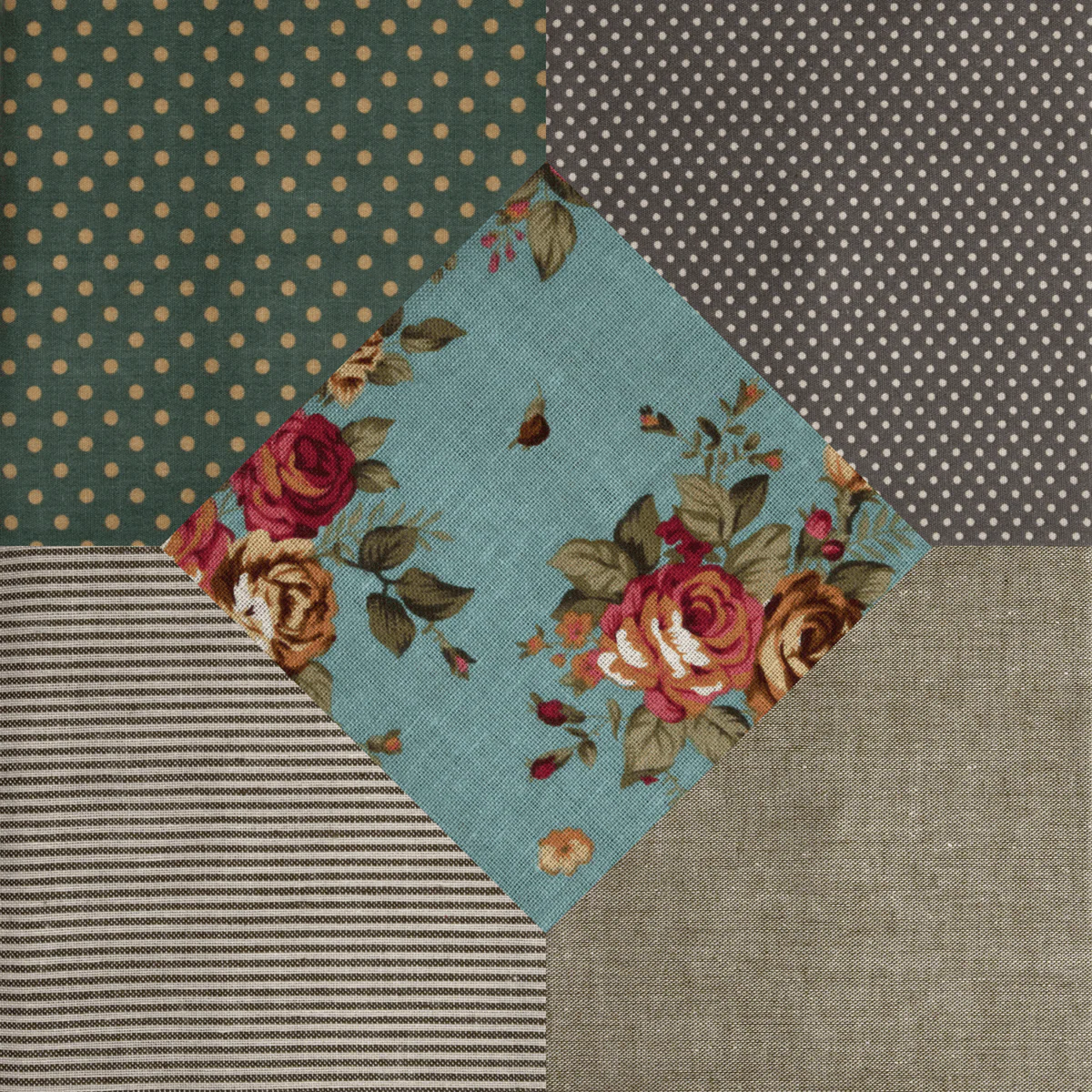 Fat Quarter Pack - Cotton Linen - Fresh (5 Pieces) - Image 2
