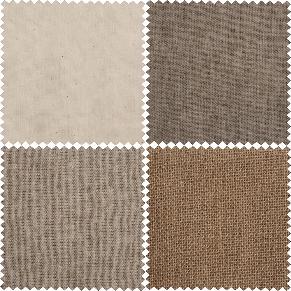 Fat Quarter Pack - Cotton Linen - Natural (4 Pieces) - Image 2