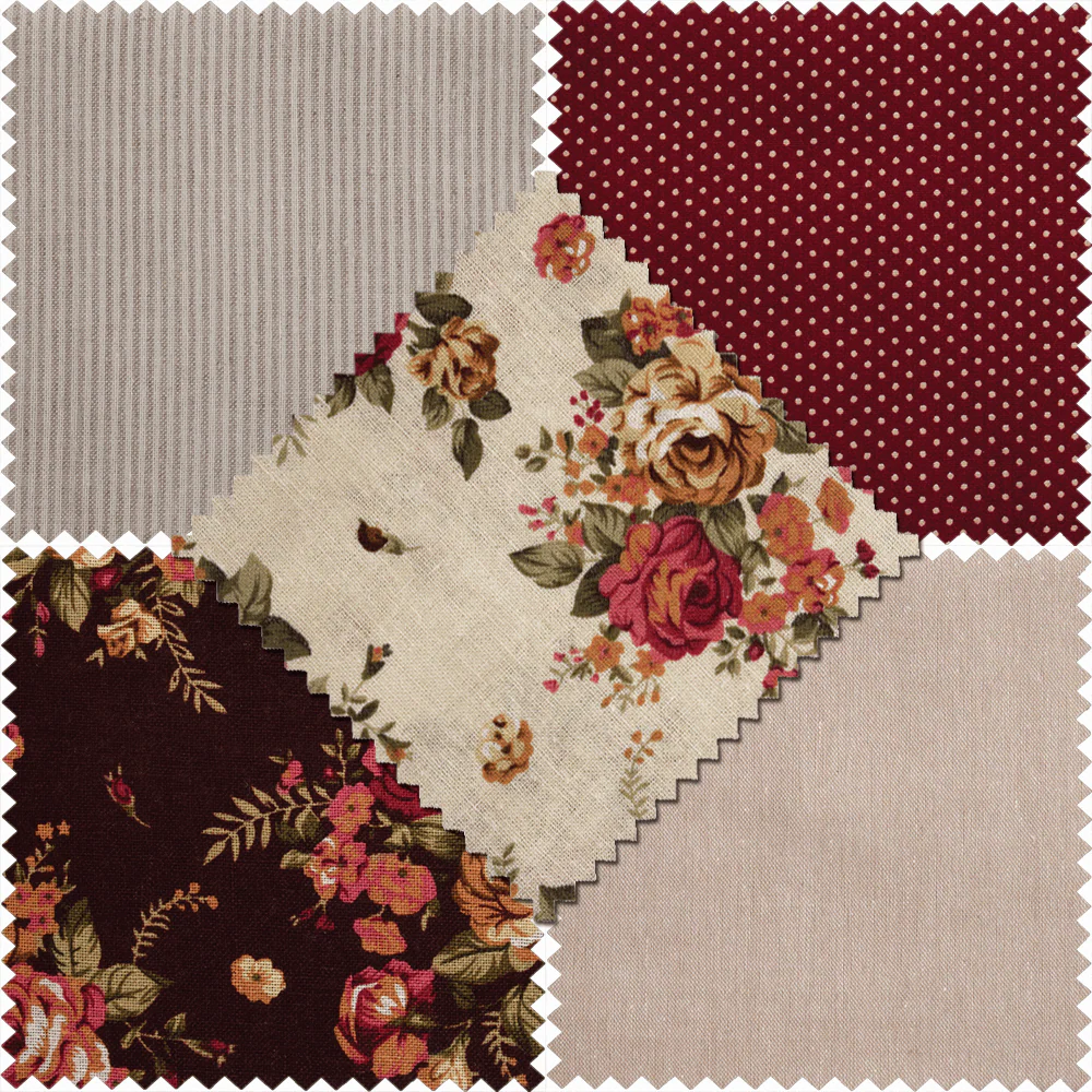 Fat Quarter Pack - Cotton Linen - Natural (5 Pieces) - Image 2