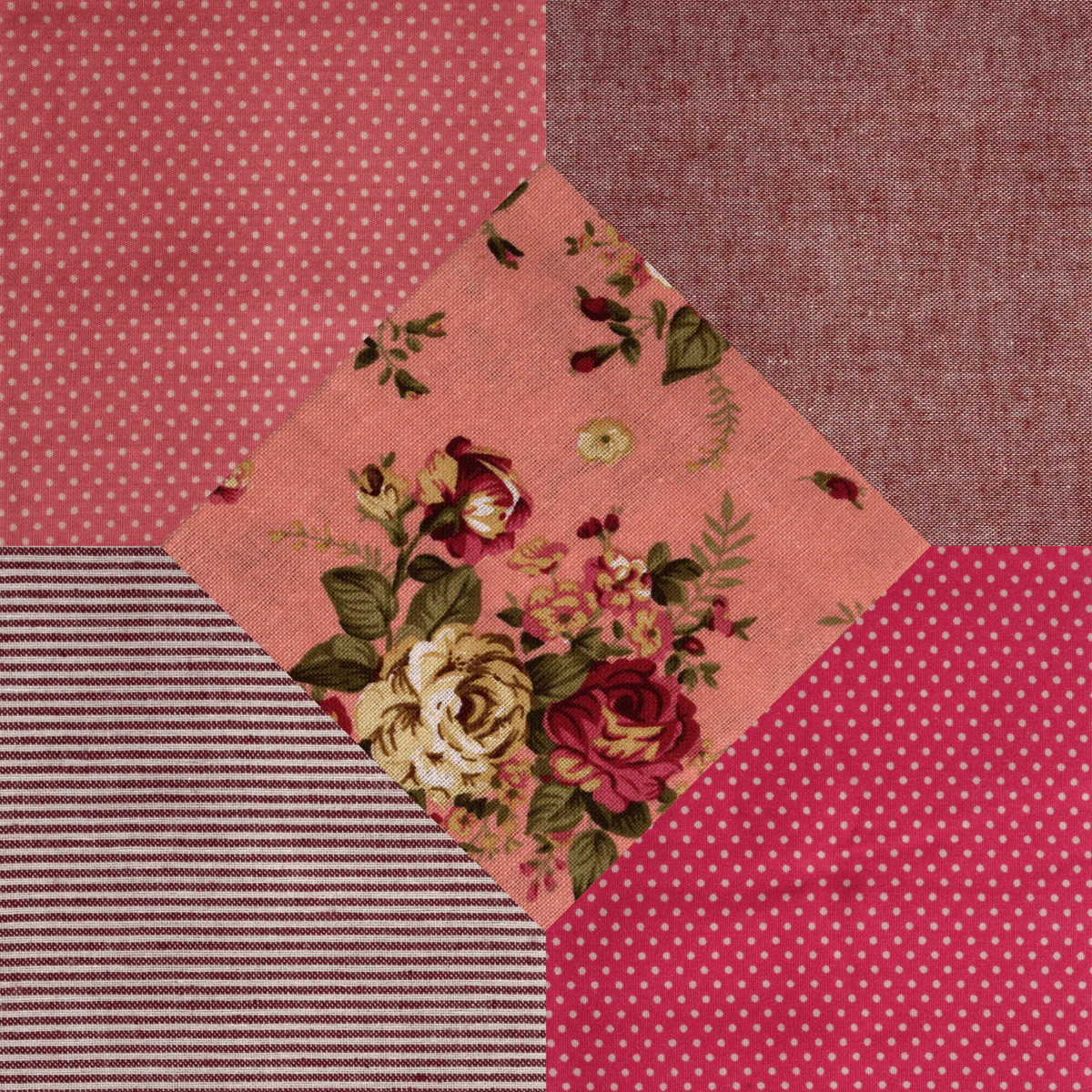 Fat Quarter Pack - Cotton Linen - Rosy (5 Pieces) - Image 2