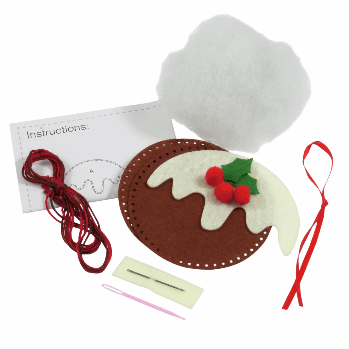 Felt Decoration Kit: Christmas: Christmas Pudding - Image 3