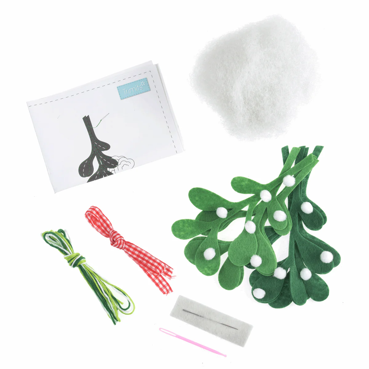 Trimits Felt Decoration Kit - Christmas Mistletoe - Image 2