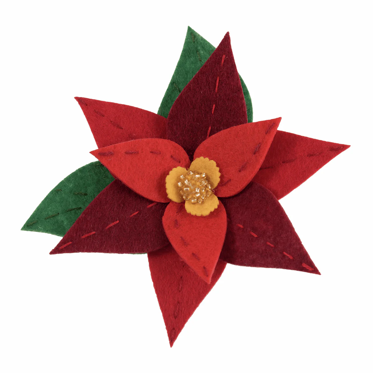 Trimits Felt Decoration Kit - Christmas Poinsettia Brooch - Image 2