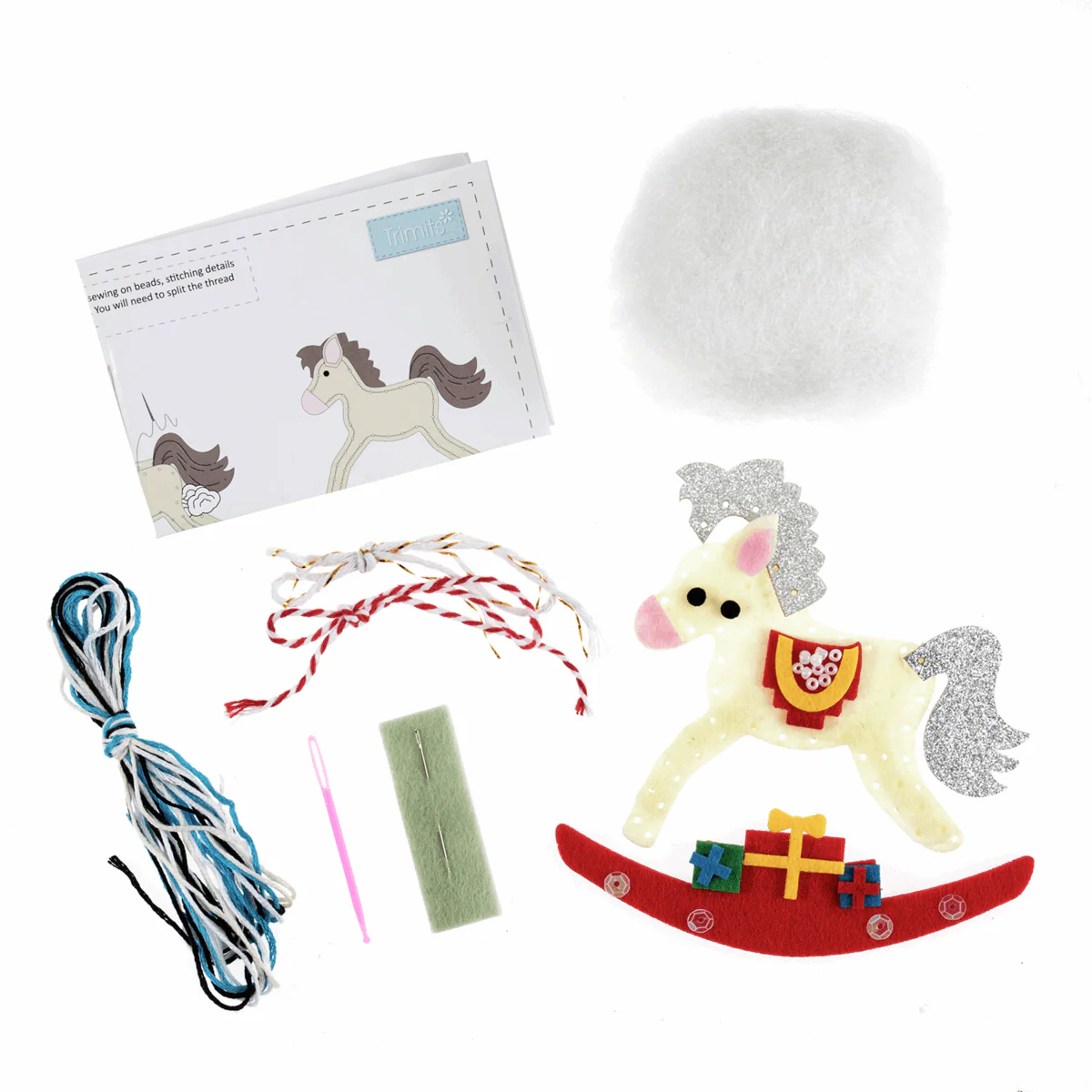 Felt Decoration Kit: Christmas: Rocking Horse - Image 2