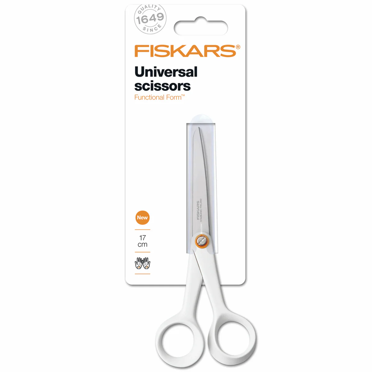 Fiskars General Purpose: Functional Form Scissors - White: 17cm/6.7in - Image 2