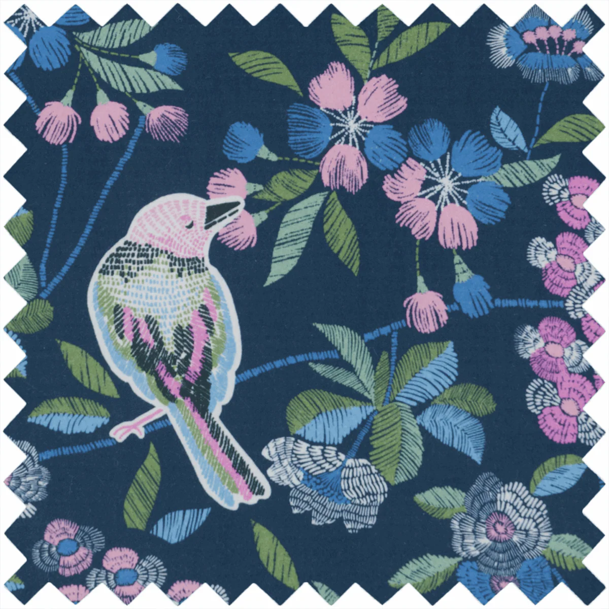 Floral Birds Sewing Box - Large Oval - Image 4