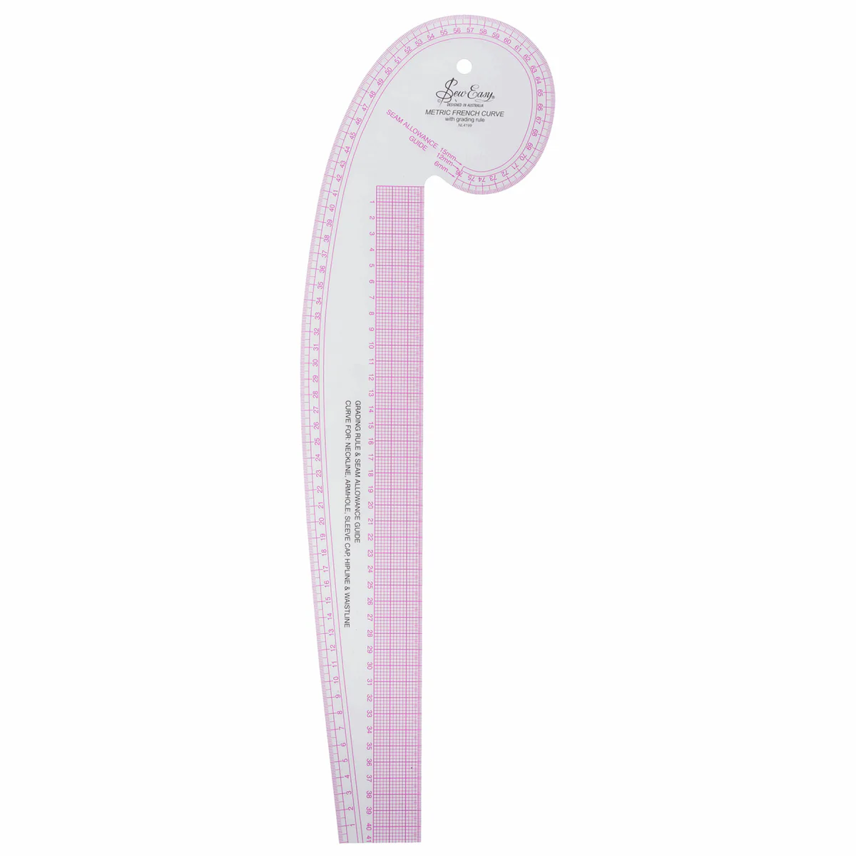 Sew Easy French Curve Ruler - Metric - Image 2