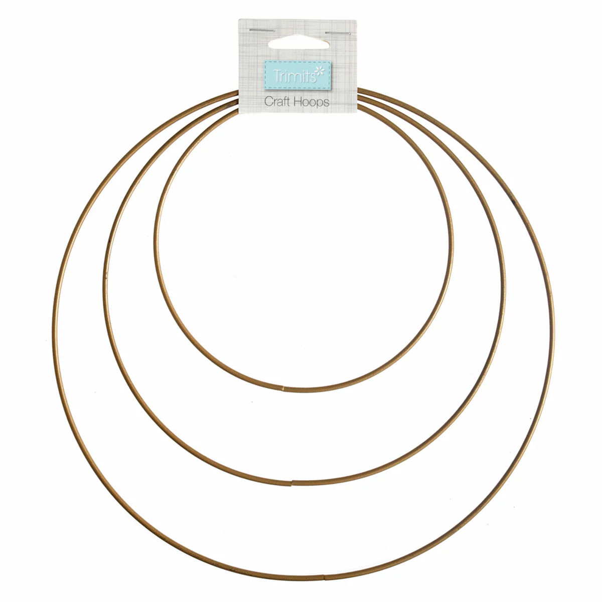 Trimits Gold Metal Wire Craft Hoops - 15-25cm (Set of 3 Sizes) - Image 2