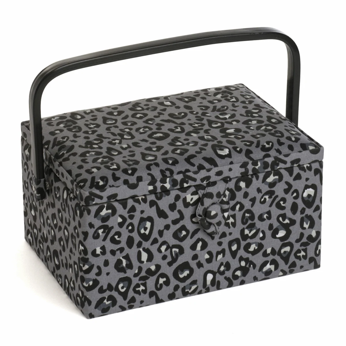 Grey Leopard Sewing Box - Medium