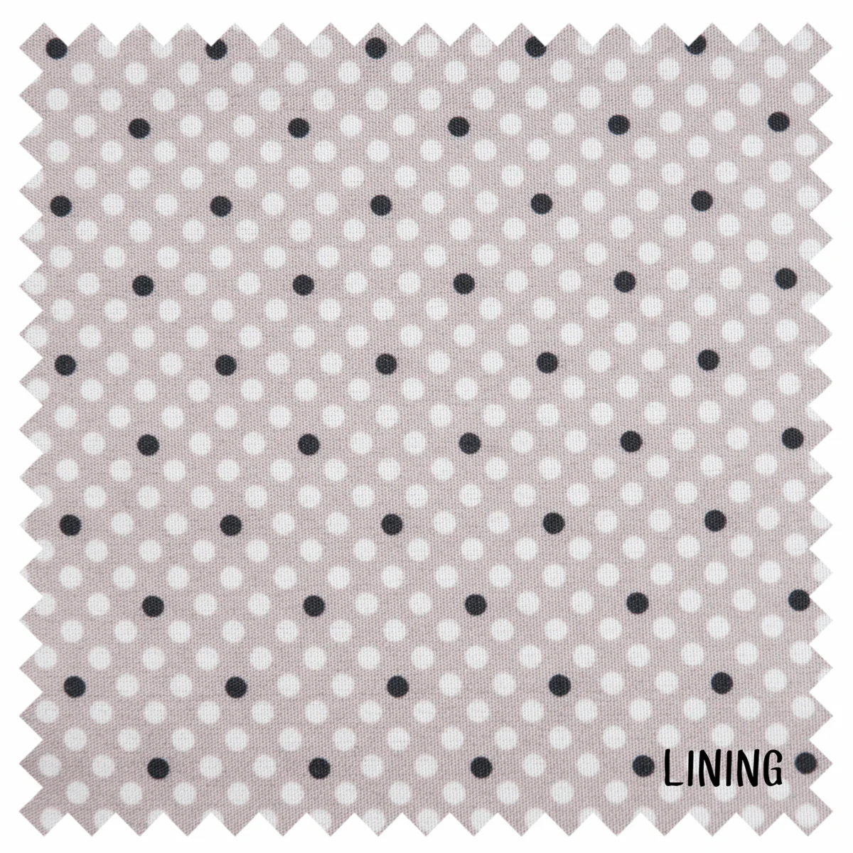 Knitting Bag - Grey Linen Polka Dot - Image 3