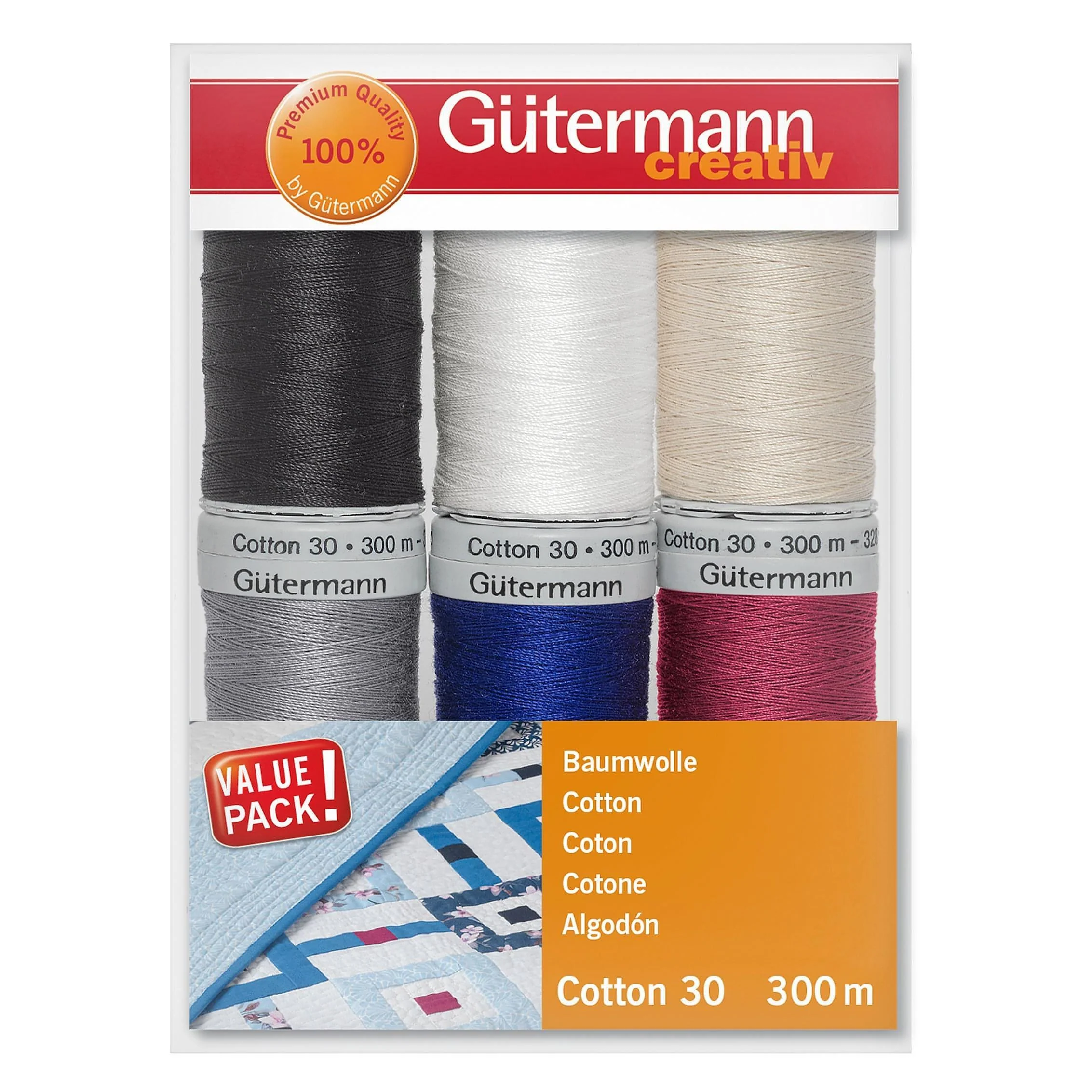 Gutermann Cotton Thread Set No.30 - 6 x 300m - Image 3