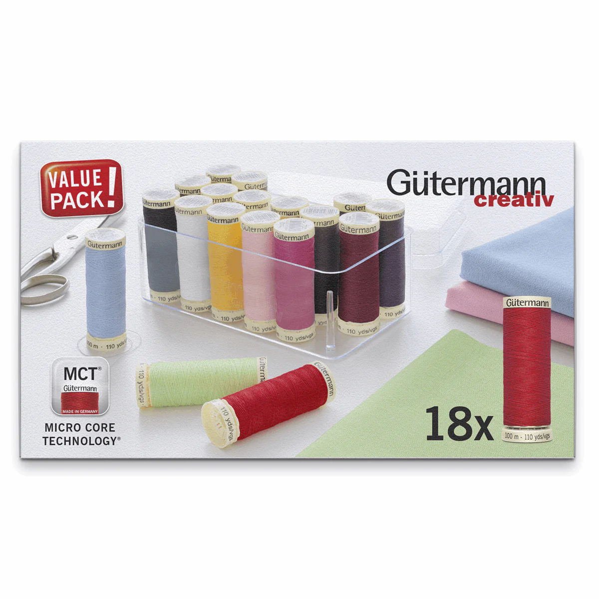 Gutermann Sew-All Thread Set with Storage Box - 100m (Pack of 18) - Image 4