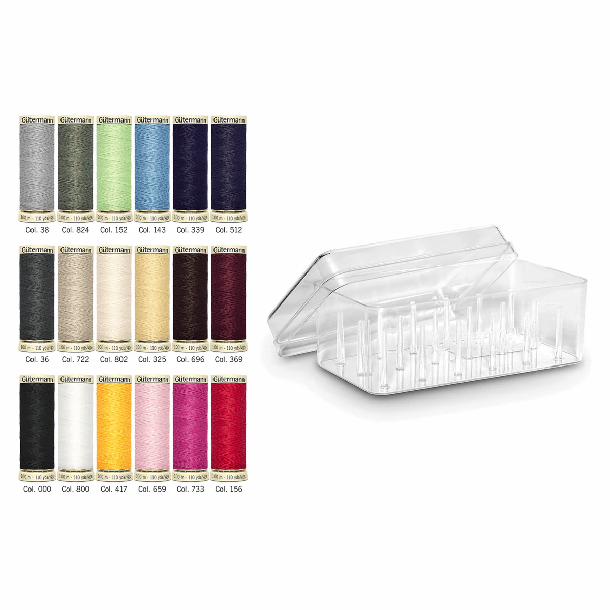 Gutermann Sew-All Thread Set with Storage Box - 100m (Pack of 18) - Image 5