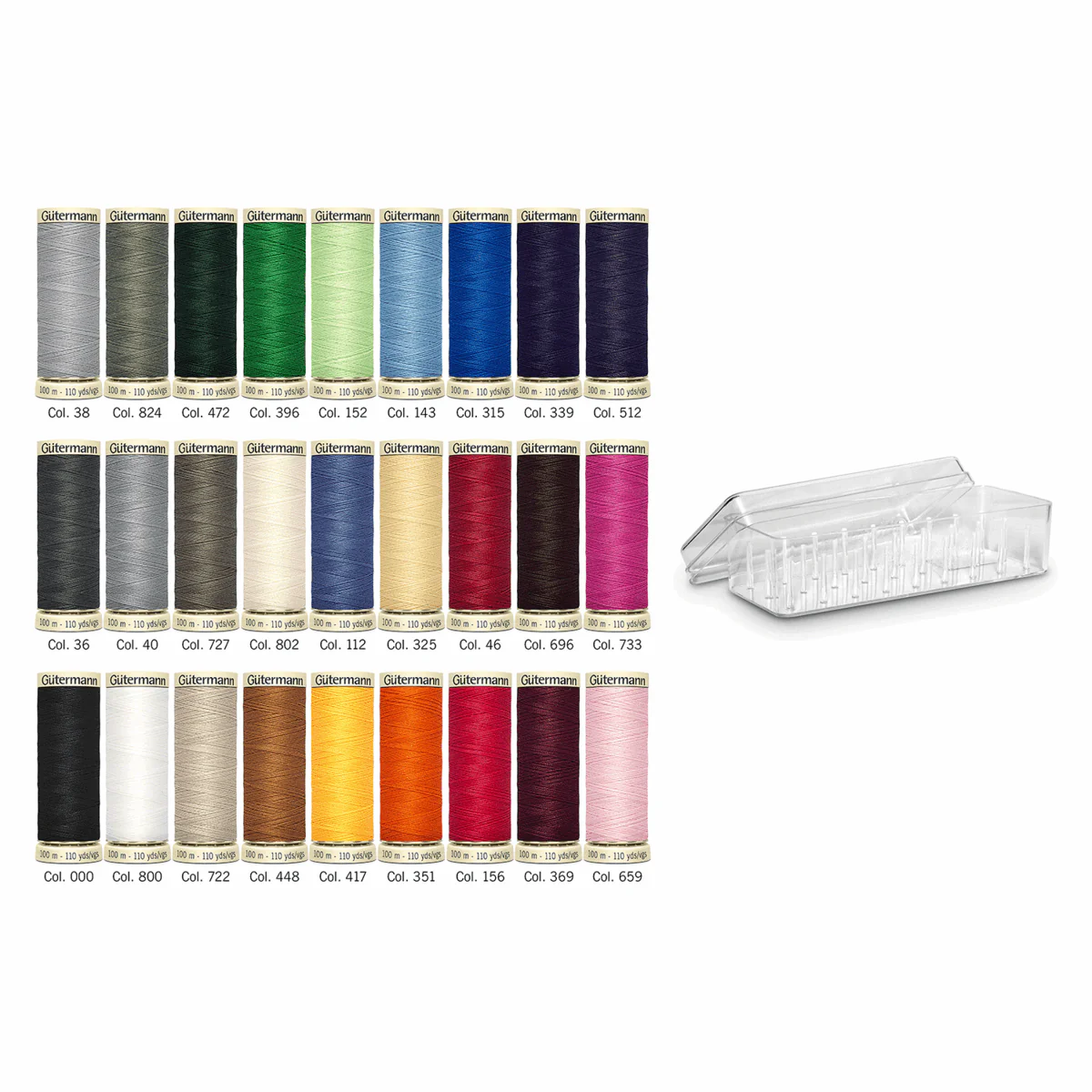 Gutermann Sew-All Thread Set with Storage Box - 100m (Pack of 27) - Image 4