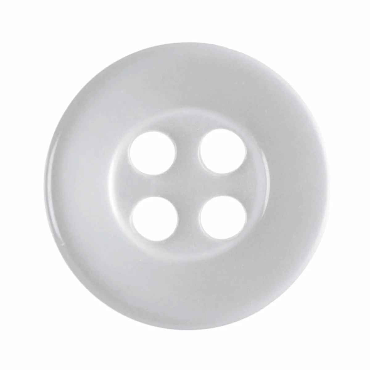 Hemline 4-Hole White Button - 11.25mm (Pack of 13)