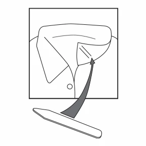 Hemline Clear Collar Stay (Pack of 12) - Image 2