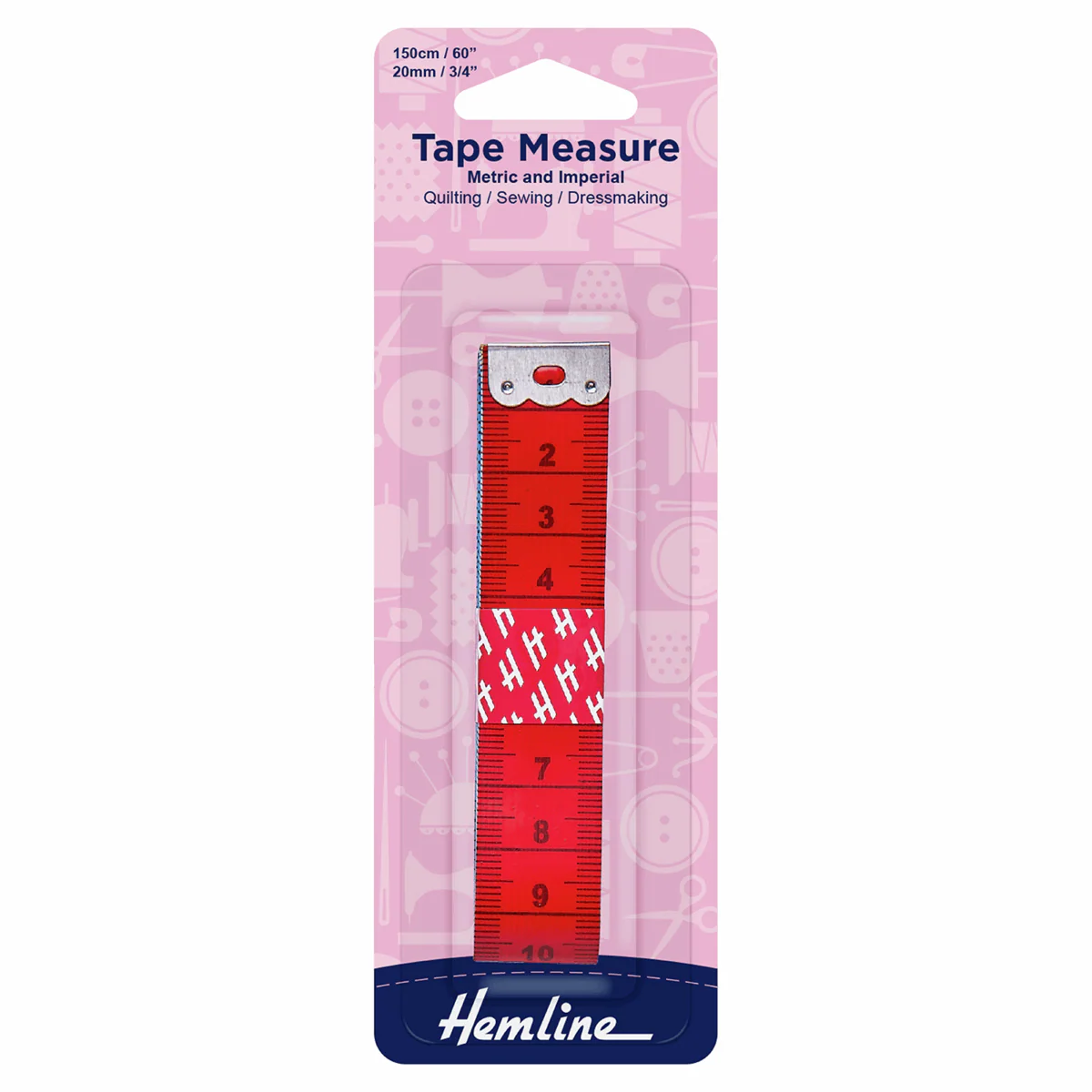 Hemline Coloured Tape Measure - 150cm - Image 2