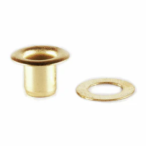 Hemline Gold Eyelets with Tool - 7mm (Pack of 20) - Image 2