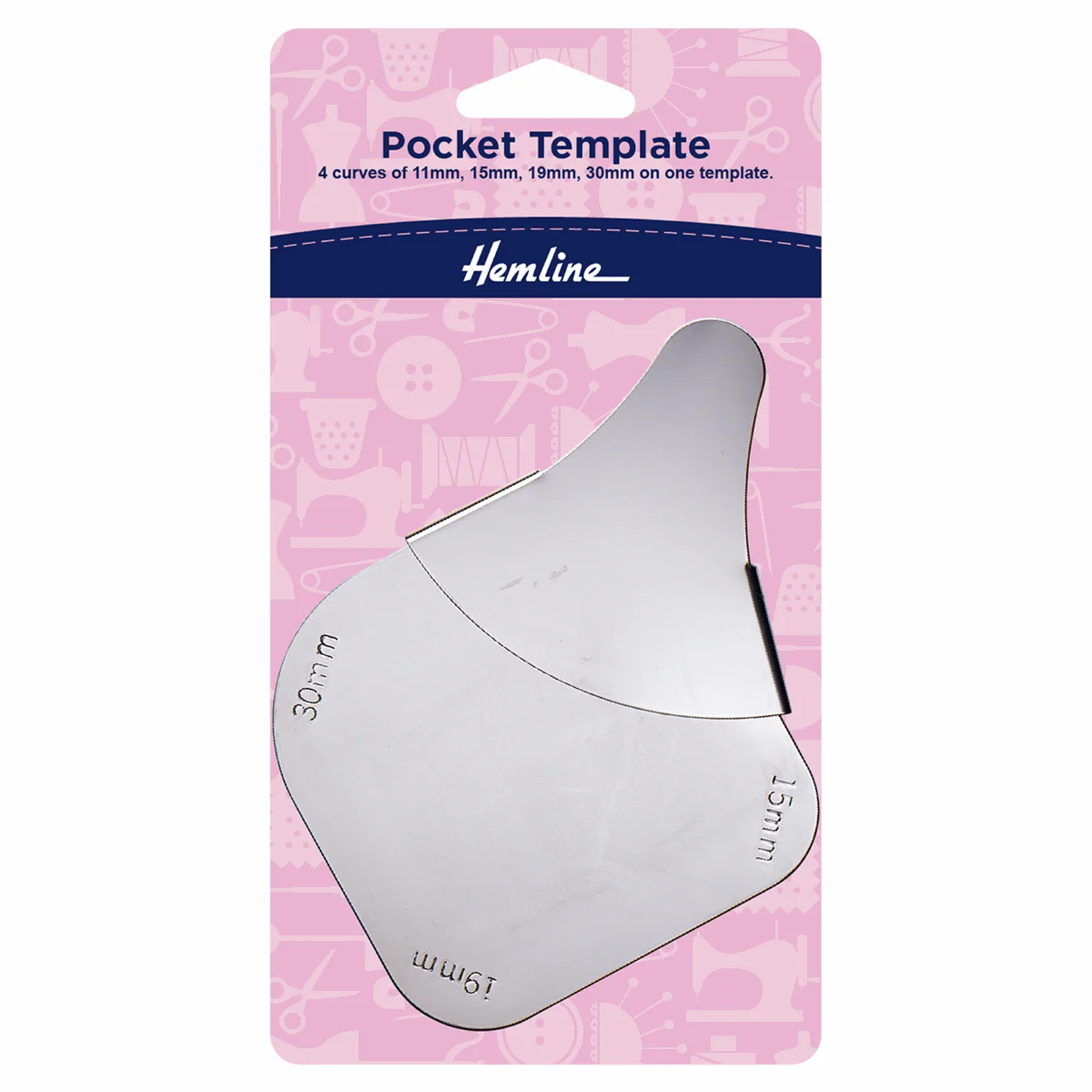Hemline Pocket Templates - assorted Sizes (Pack of 4)