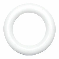 Hemline White Plastic Curtain Rings - 15mm (Pack of 10) - Image 2