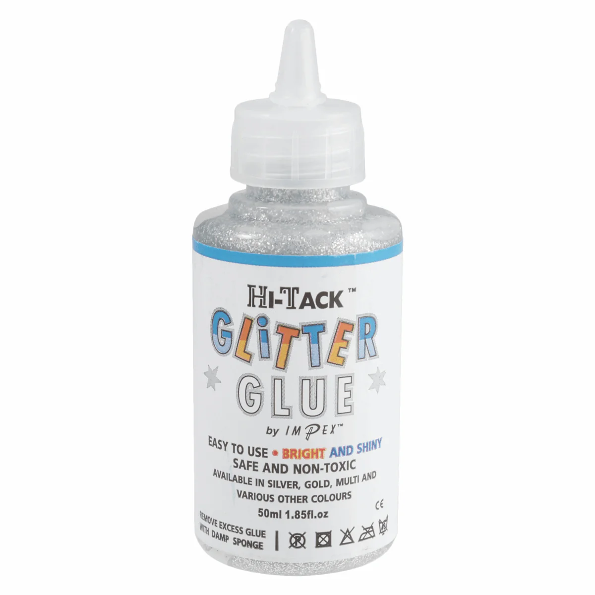 Trimits Hi-Tack Glitter Glue - Silver 50ml
