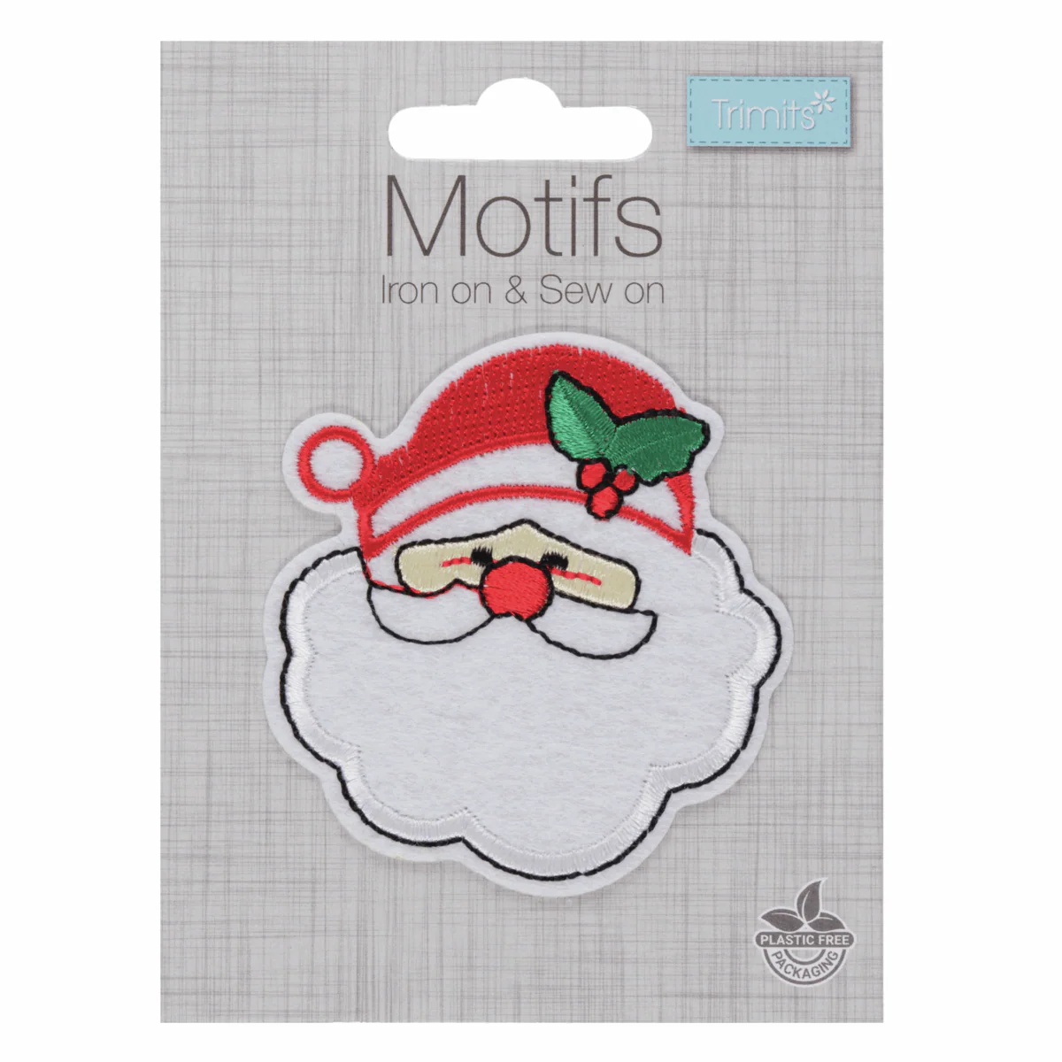 Iron-On/Sew On Motif Patch - Christmas Santa Claus - Image 2