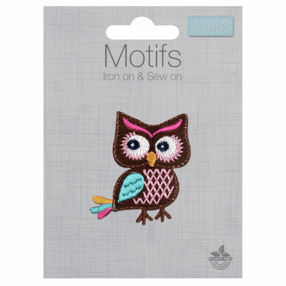 Iron-On/Sew On Motif Patch - Colourful Owl - Image 2