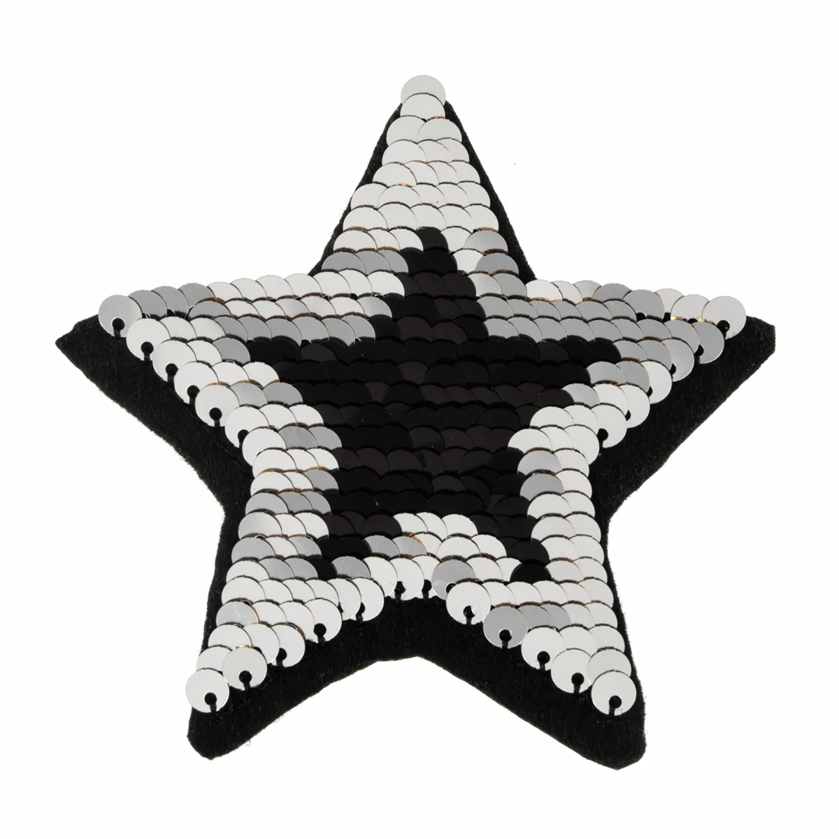 Iron-On/Sew On Motif Patch - Flip Sequin Star - Image 2