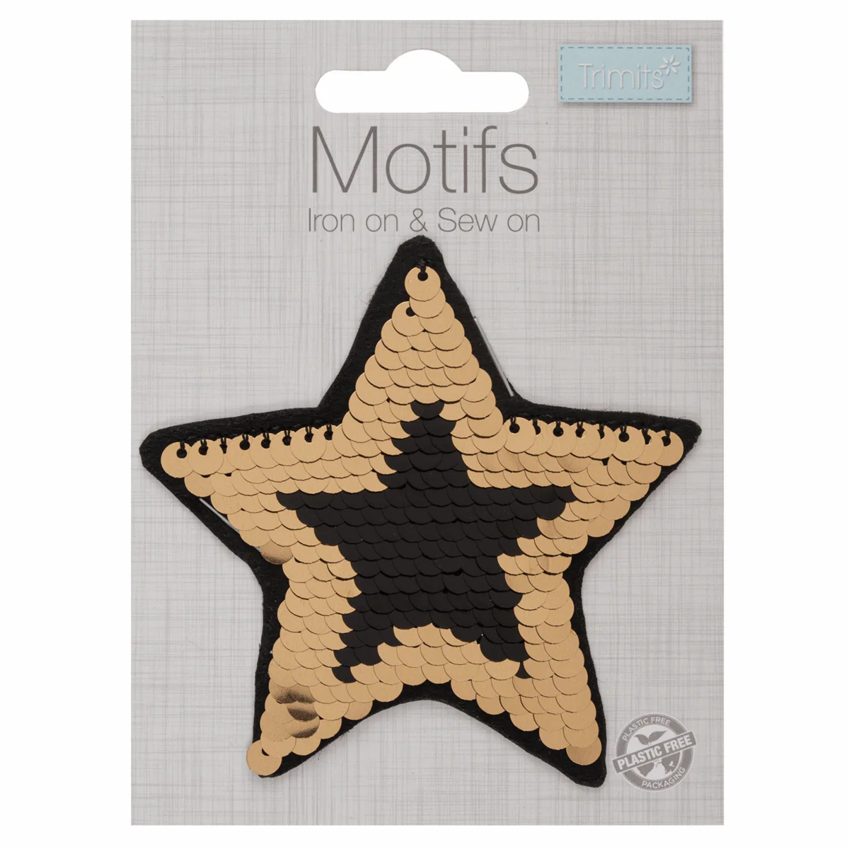 Iron-On/Sew On Motif Patch - Flip Sequin Star - Image 3