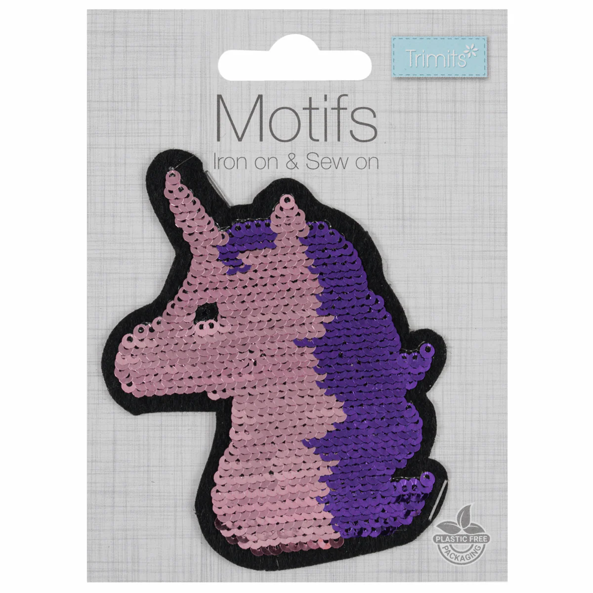 Iron-On/Sew On Motif Patch - Flip Sequin Unicorn - Image 3