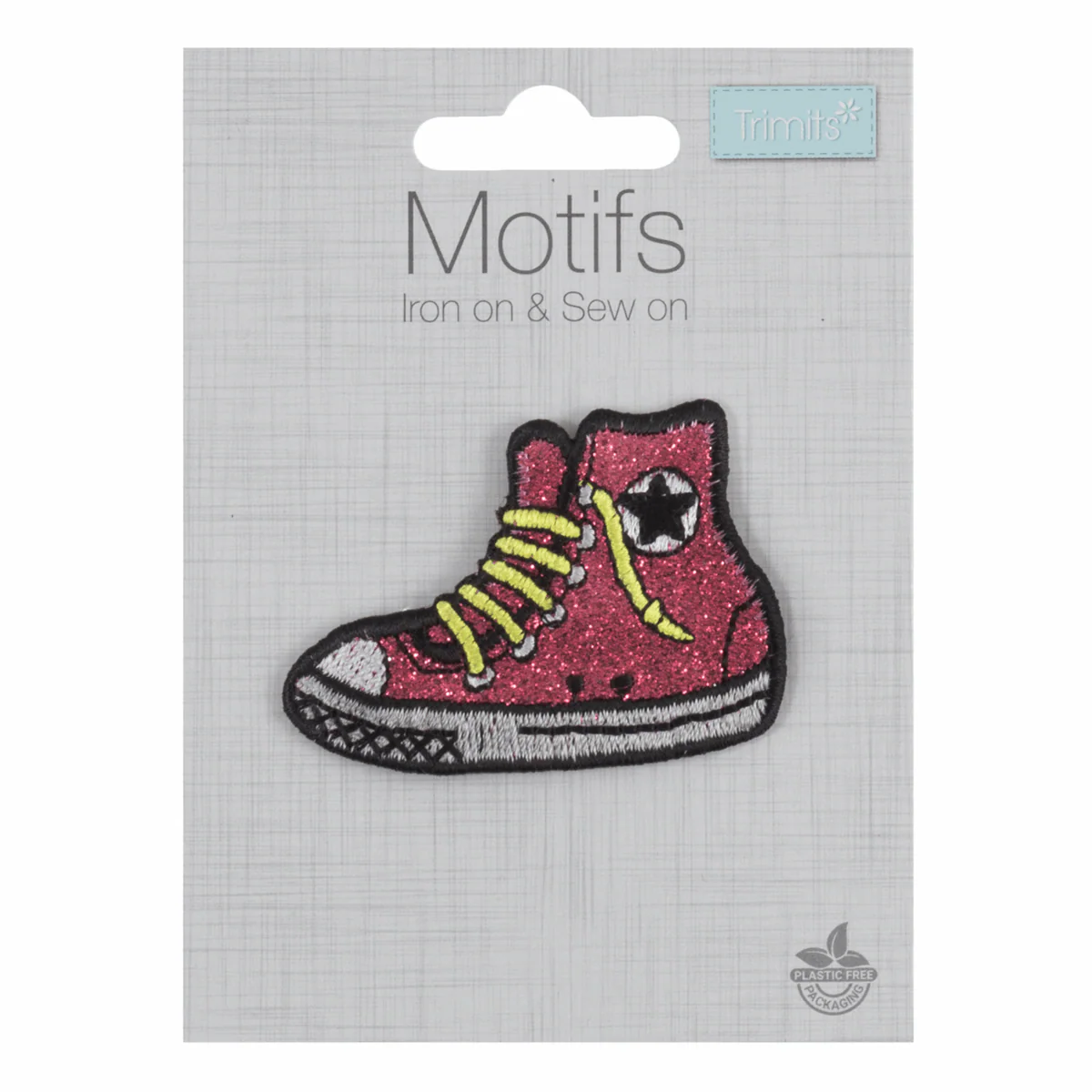 Iron-On/Sew On Motif Patch - Glitter Plimsoll - Image 2