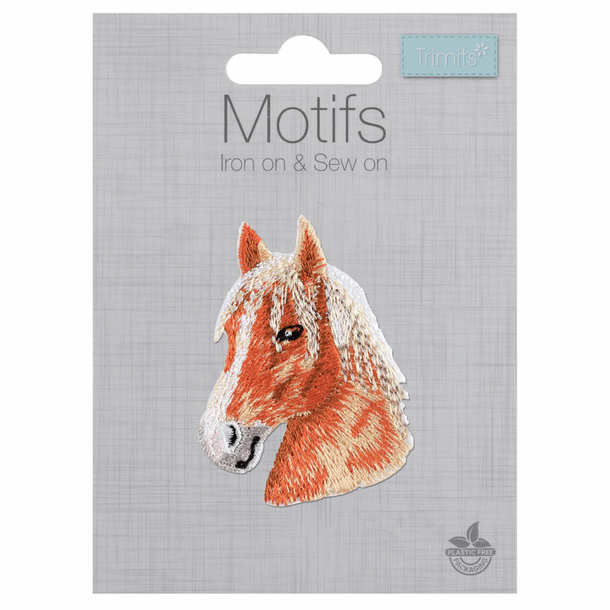 Iron-On/Sew On Motif Patch - Horse Head - Image 2