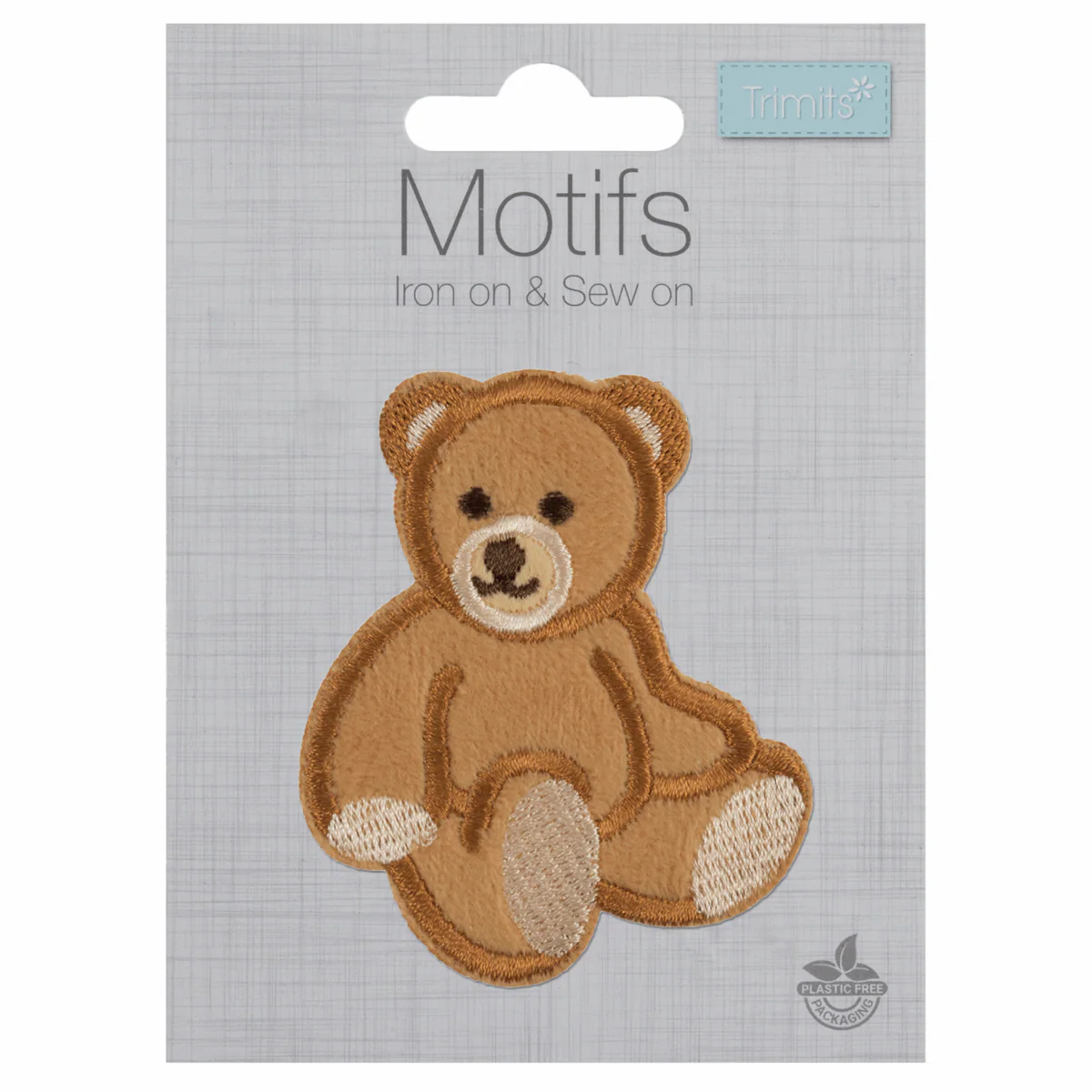 Iron-On/Sew On Motif Patch - Teddy Bear - Image 2